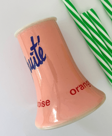 Porte-paille Fruité vintage en céramique colorée