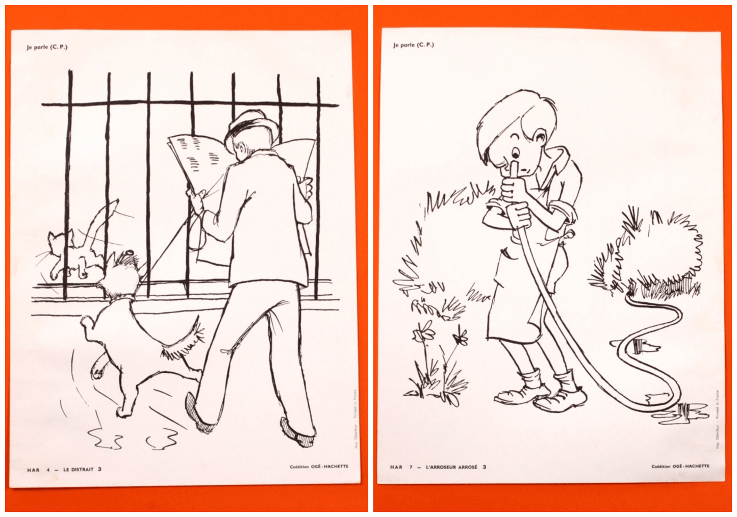 Affiche scolaire vintage "Je parle CP"