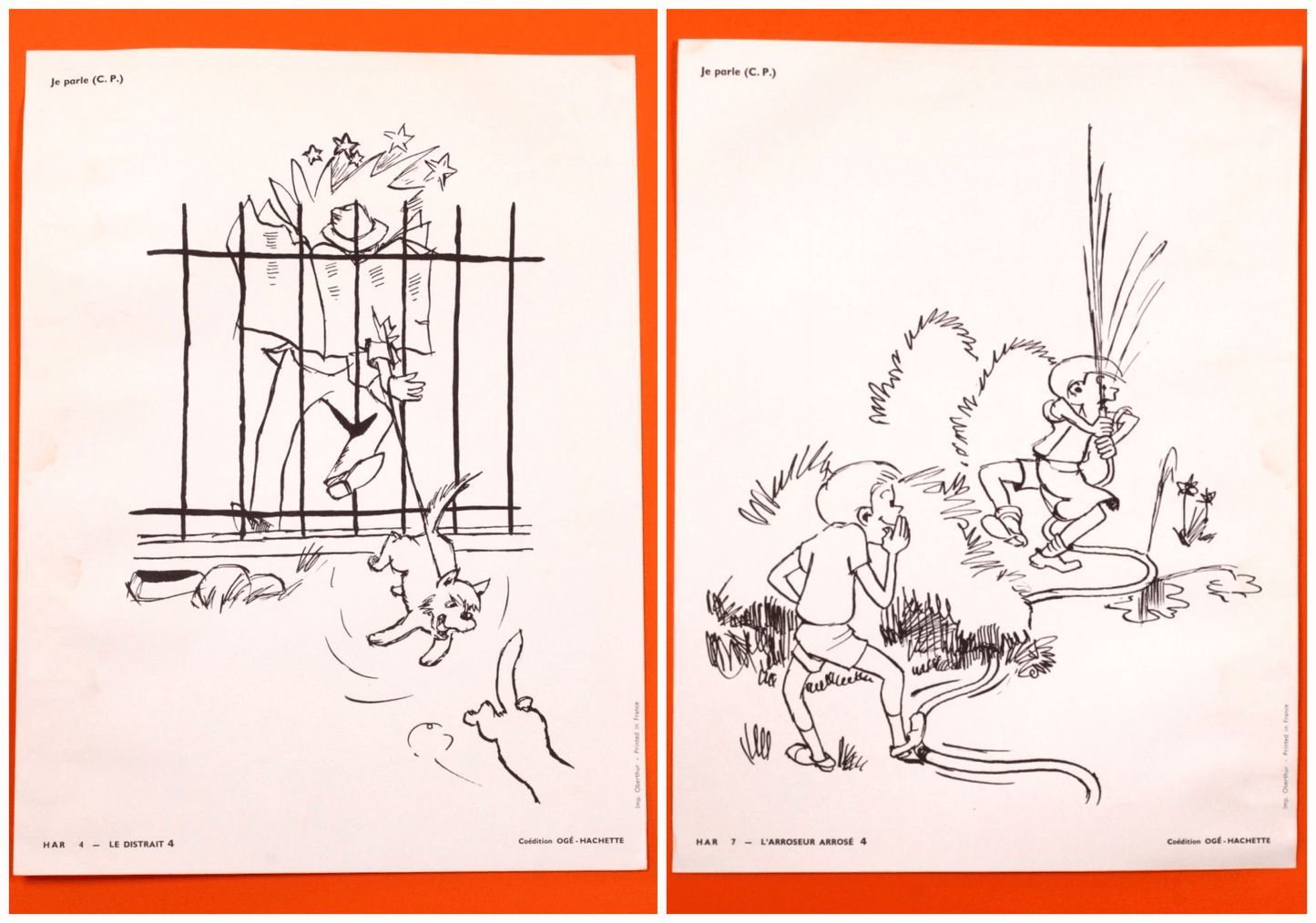 Affiche scolaire vintage "Je parle CP"