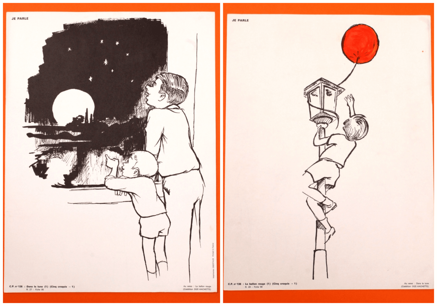 Affiche scolaire vintage "Je parle CP"