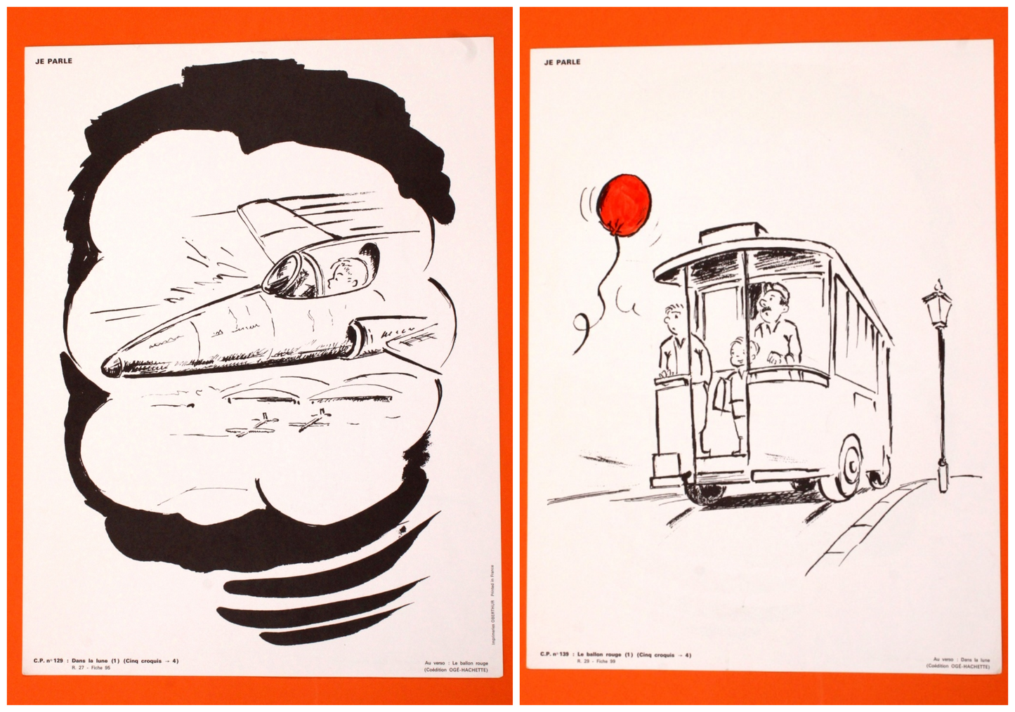 Affiche scolaire vintage "Je parle CP"