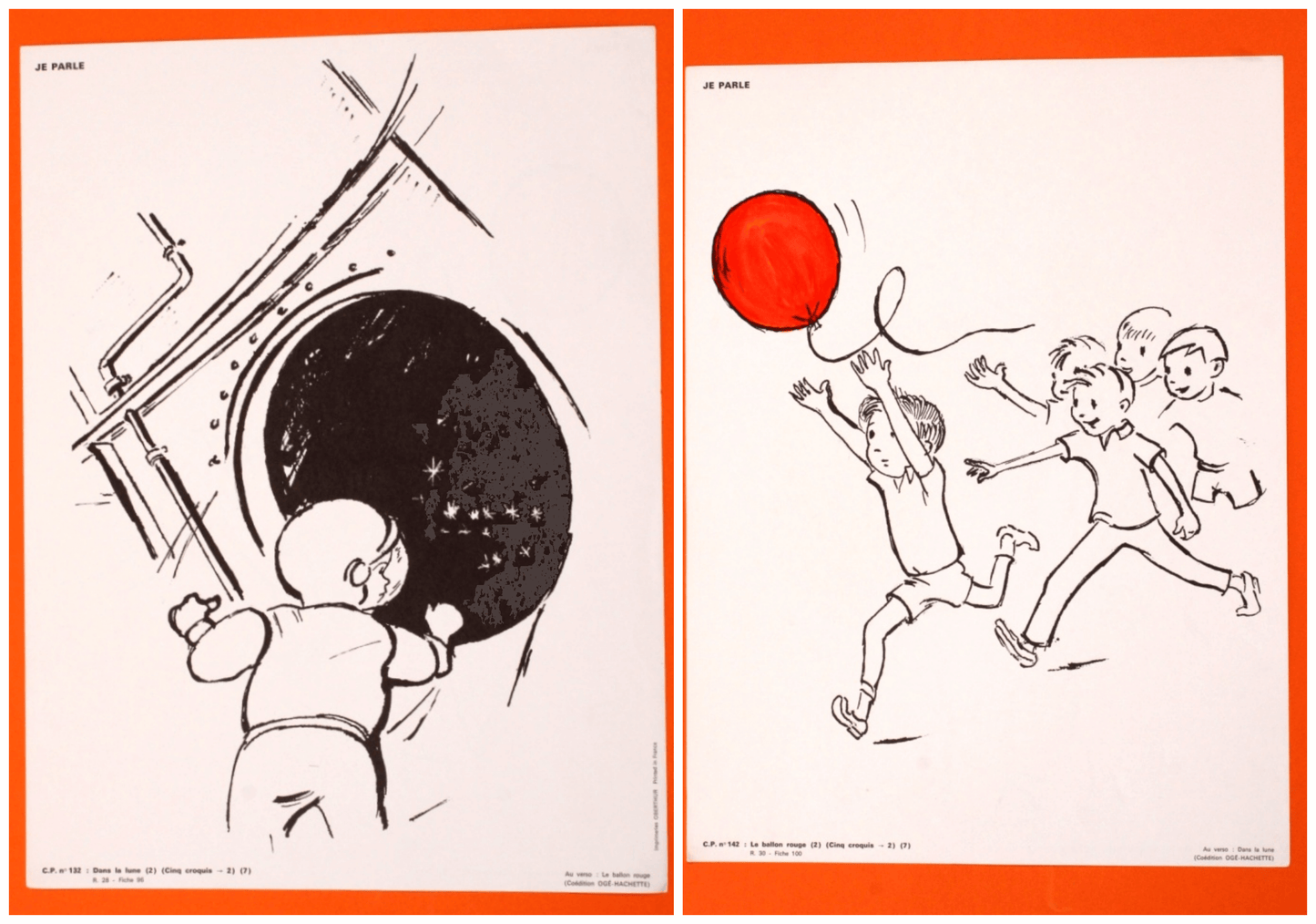 Affiche scolaire vintage "Je parle CP"