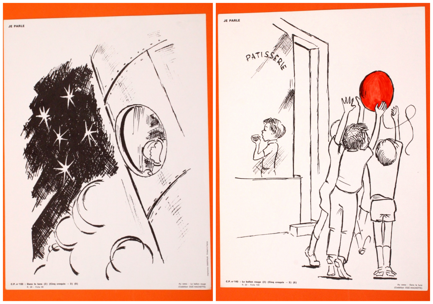 Affiche scolaire vintage "Je parle CP"