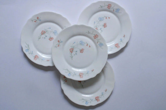 Vintage Assiettes à dessert Arcopal motif Pois de senteur