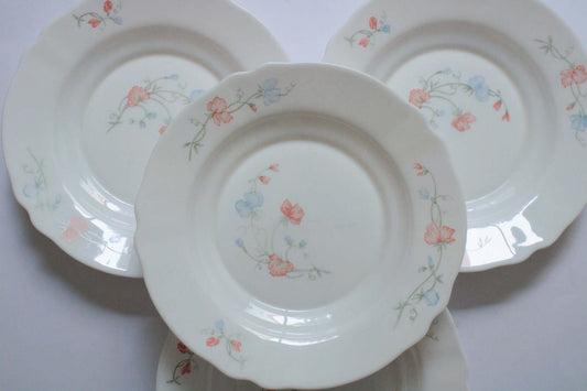 Vintage Assiettes creuses Arcopal motif Pois de senteur