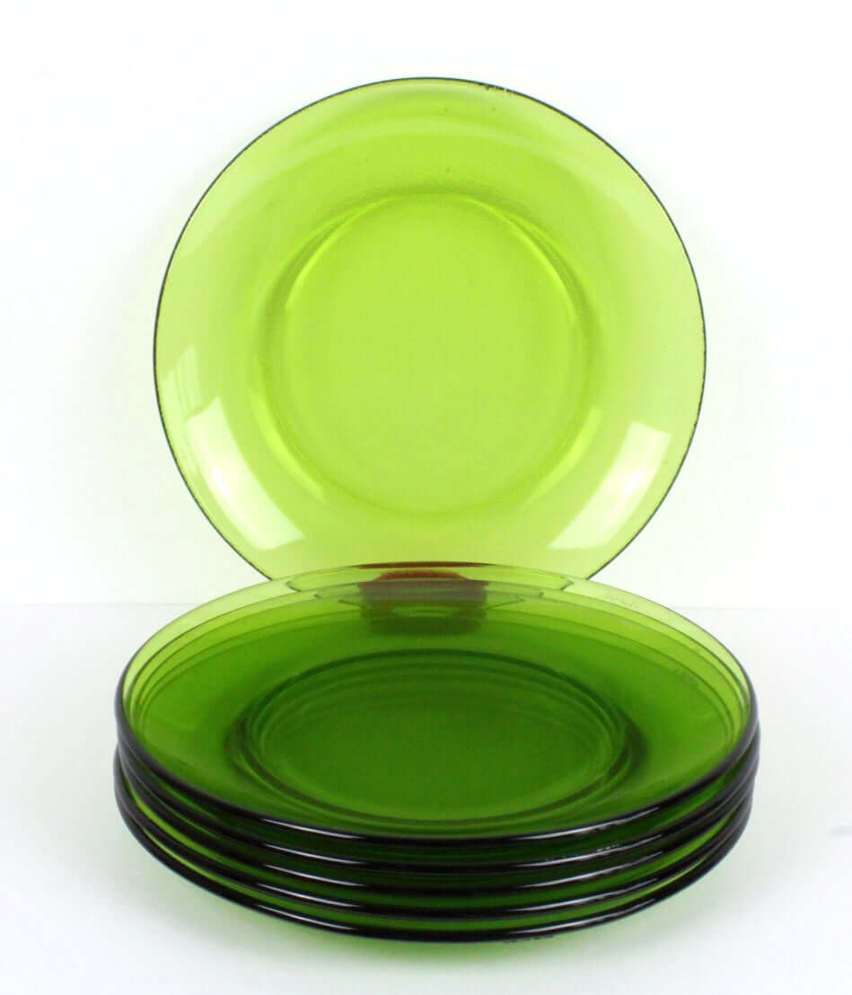 Vintage Assiettes à dessert en verre vintage