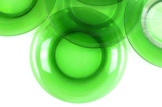 Vintage Assiettes à dessert en verre vintage