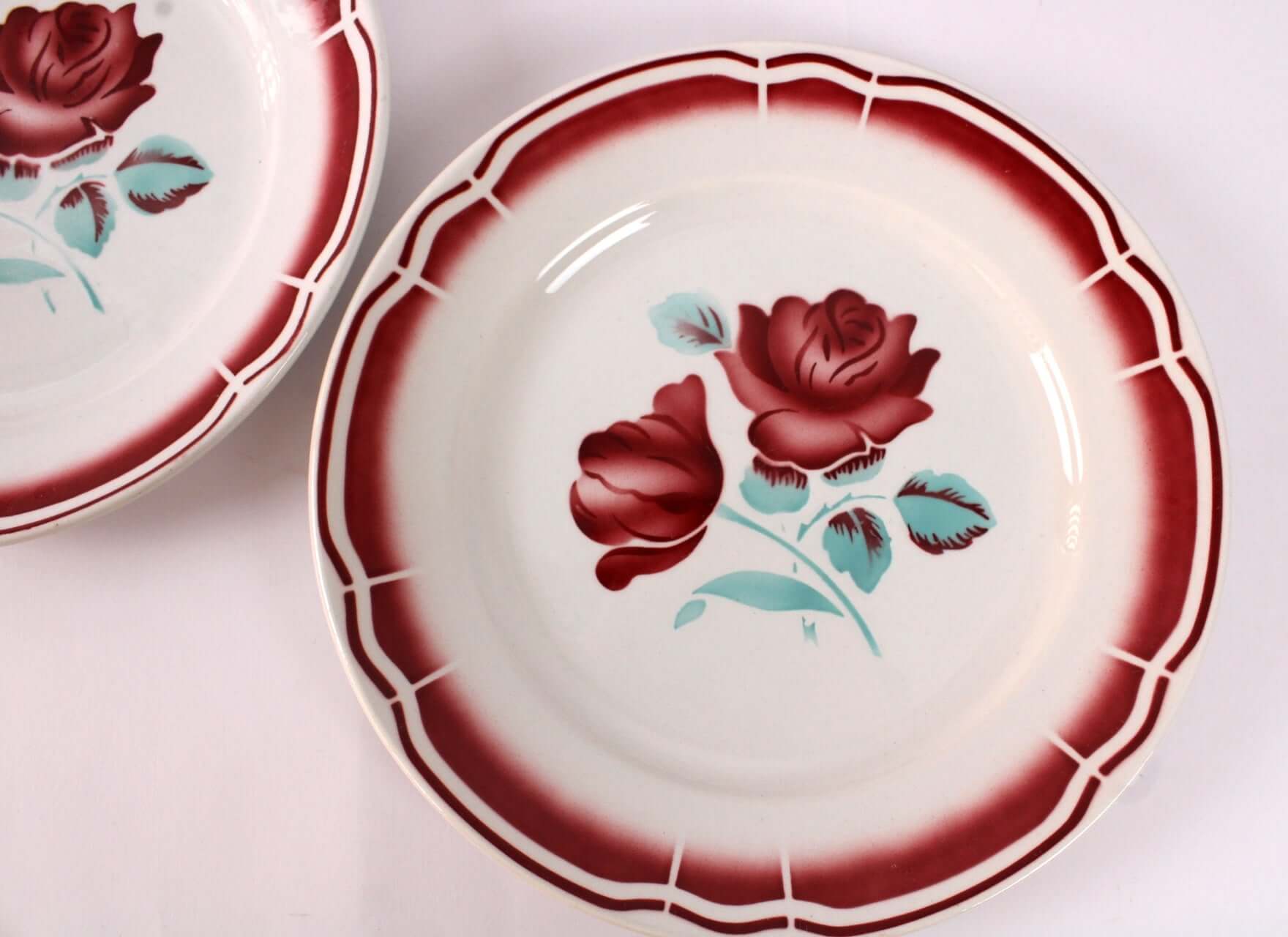 Assiettes plates anciennes Badonviller