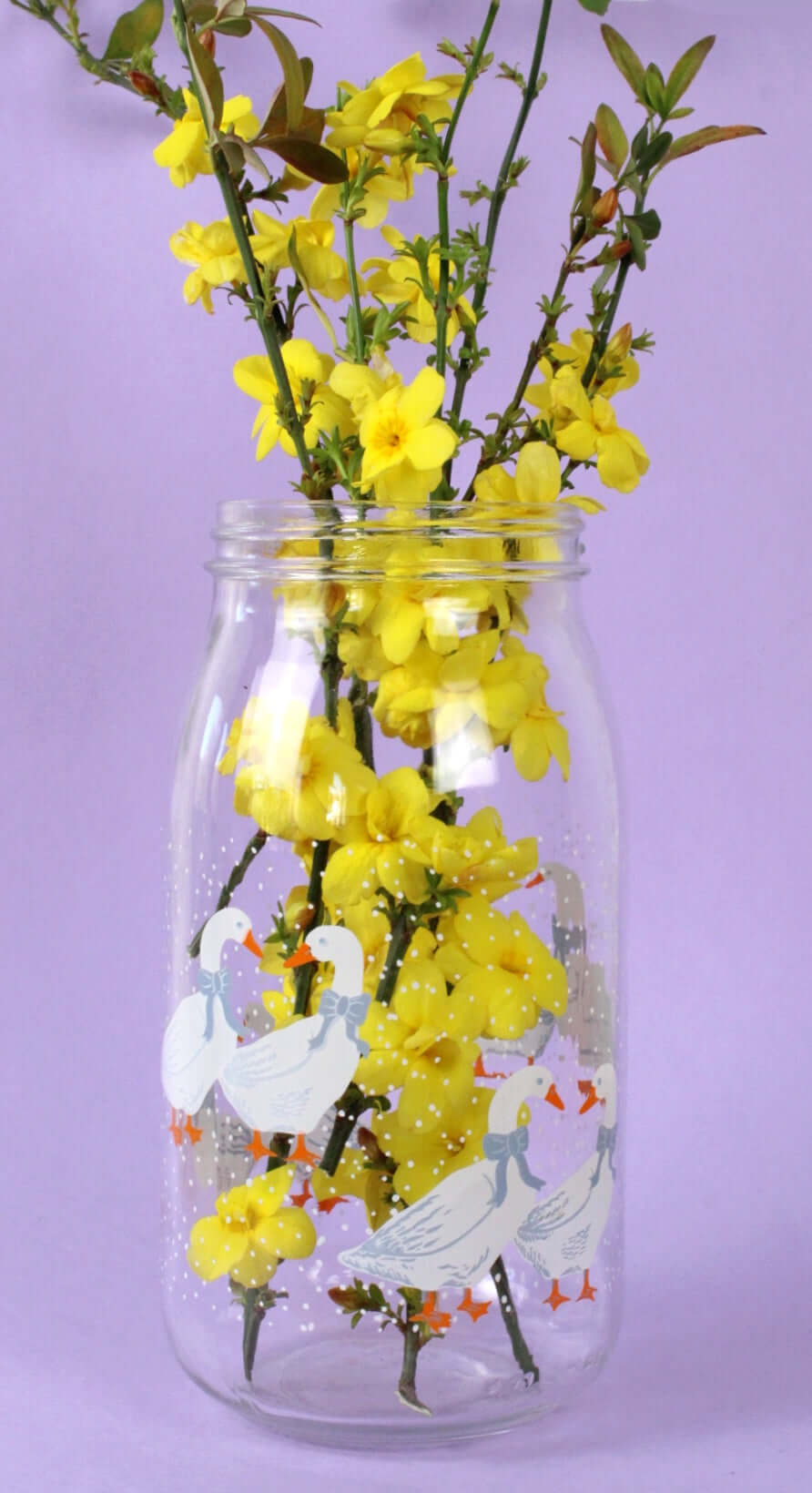 Grand bocal Le Parfait motif oies