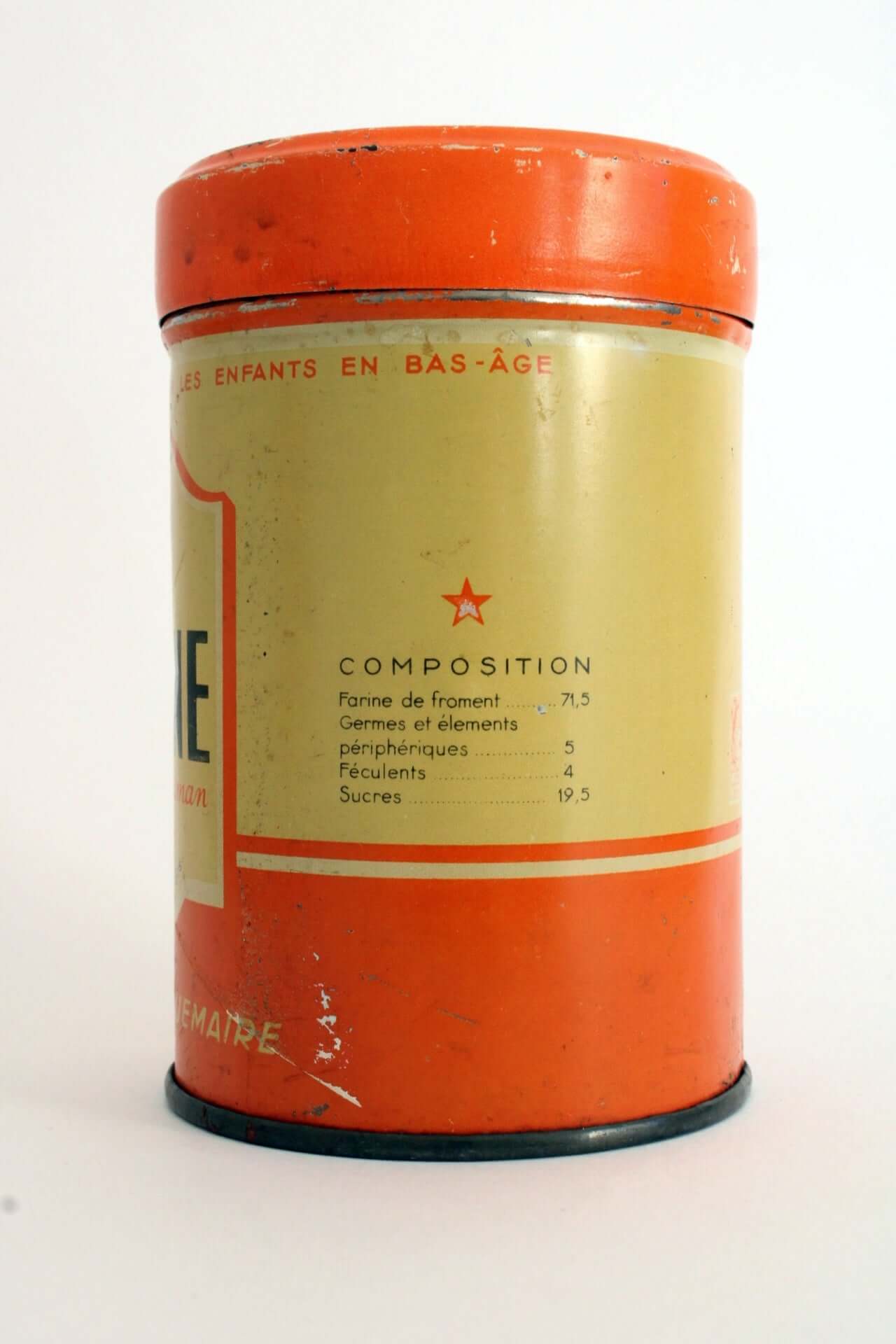 Vintage Boîte publicitaire en métal Blédine