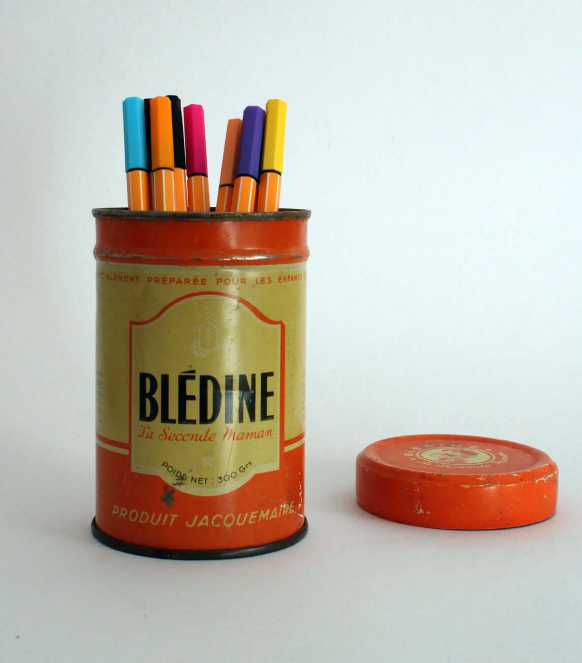 Vintage Boîte publicitaire en métal Blédine