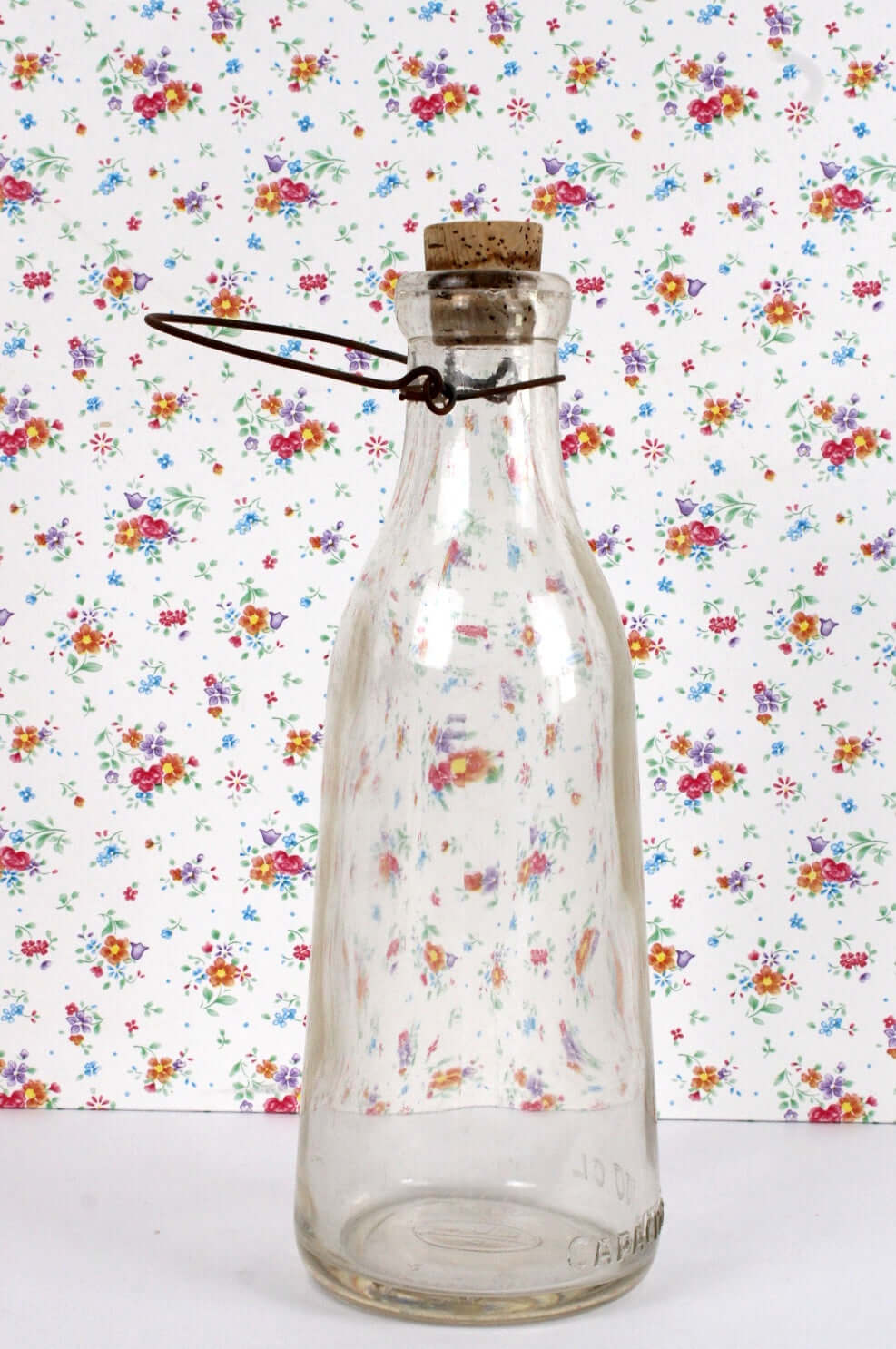 Bouteille de lait ancienne en verre