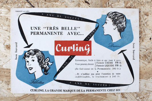 Buvards publicitaires vintages thème cheveux