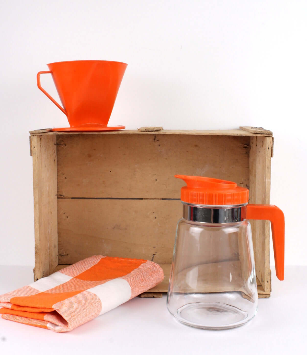 Vintage Verseuse à café vintage orange