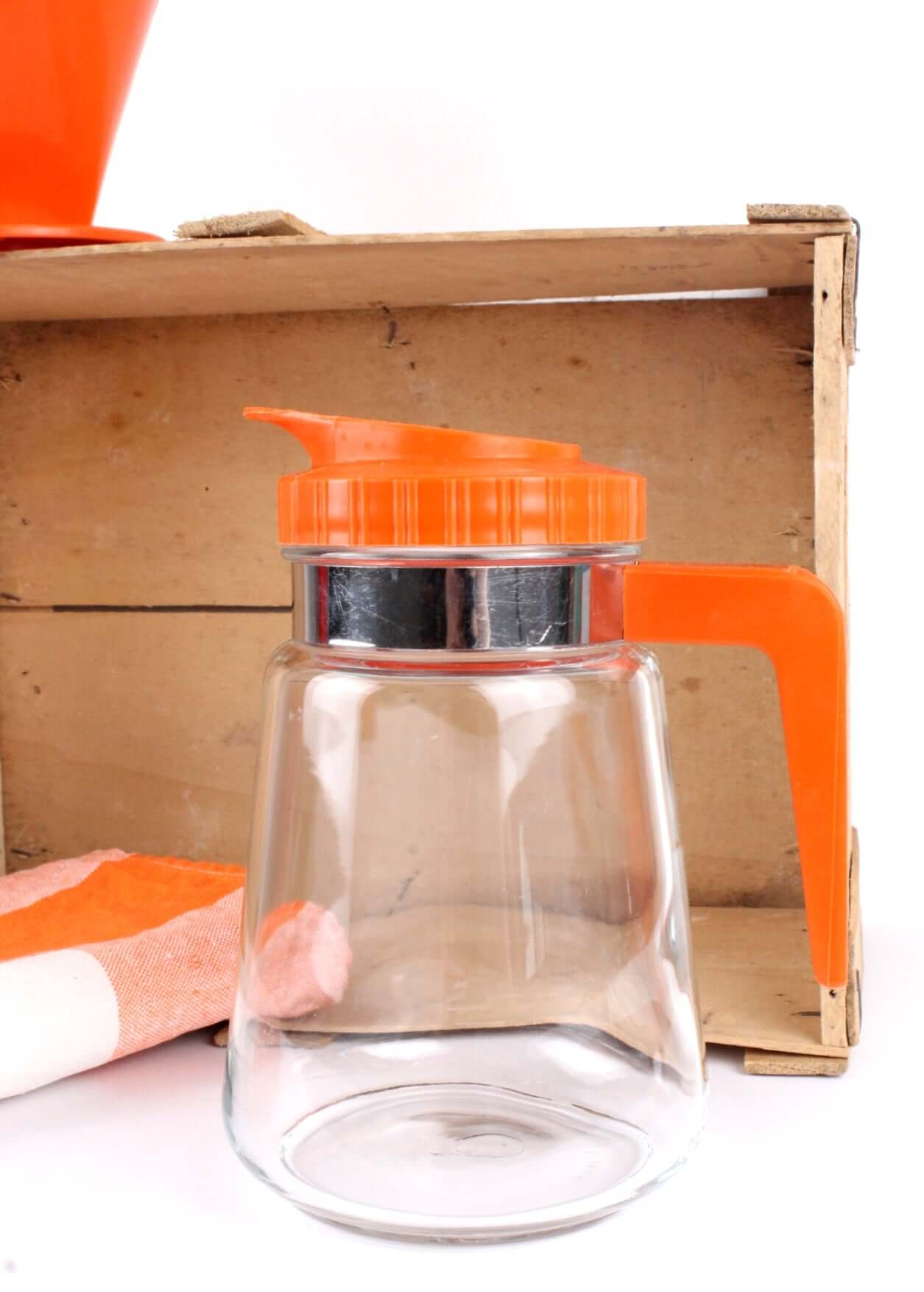 Vintage Verseuse à café vintage orange