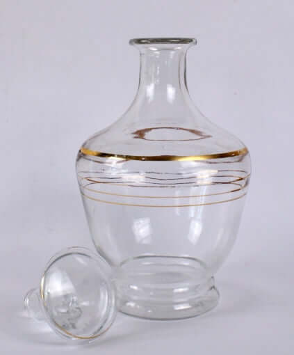 Carafe à vin ancienne, liserés dorés