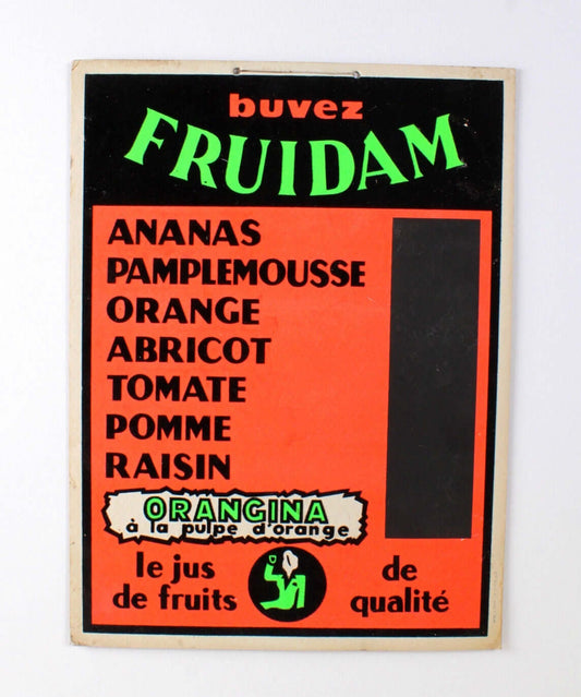 Carton publicitaire Fruidam vintage
