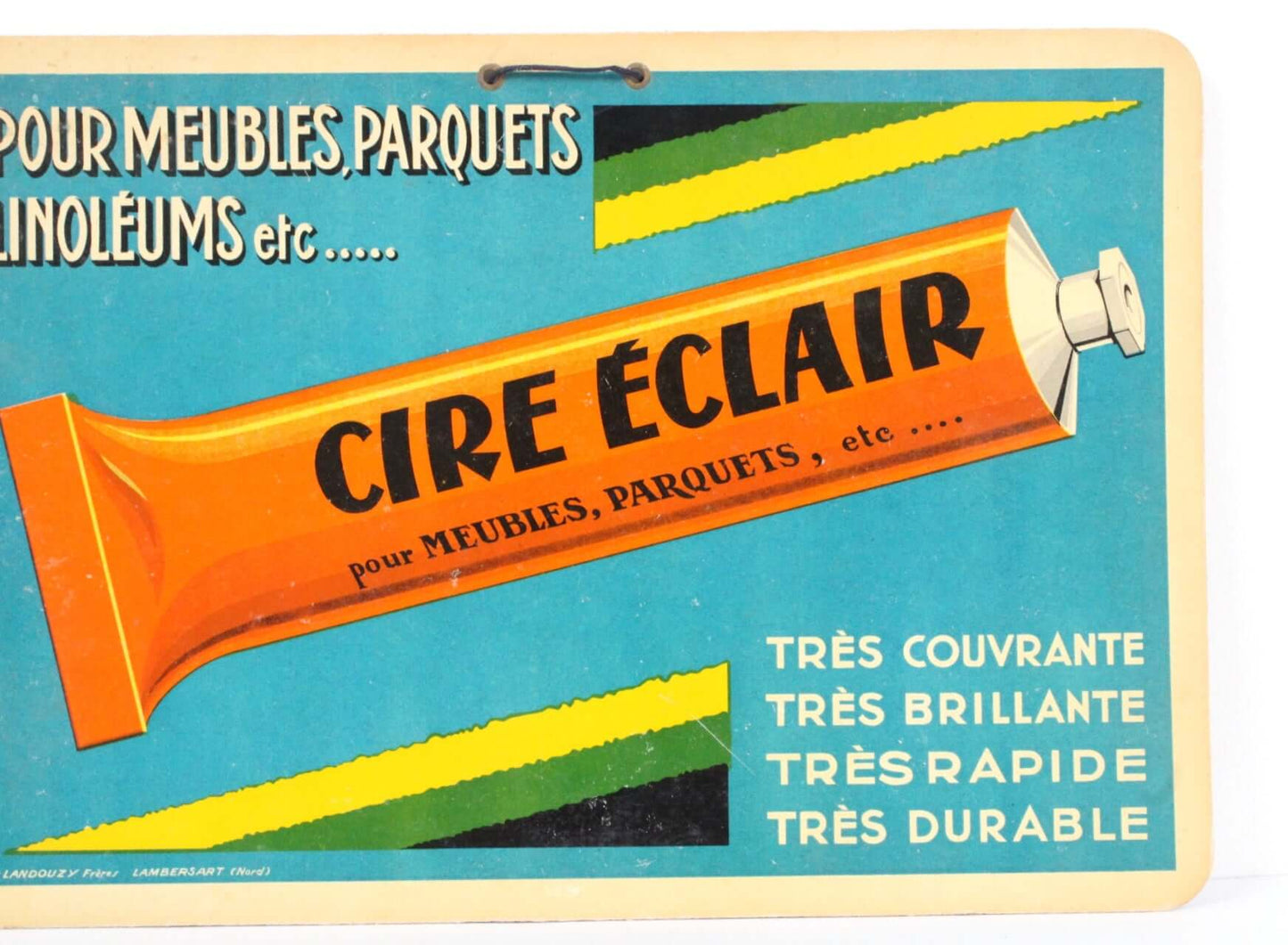 Carton publicitaire cire éclair
