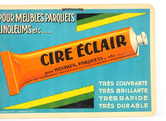 Carton publicitaire cire éclair