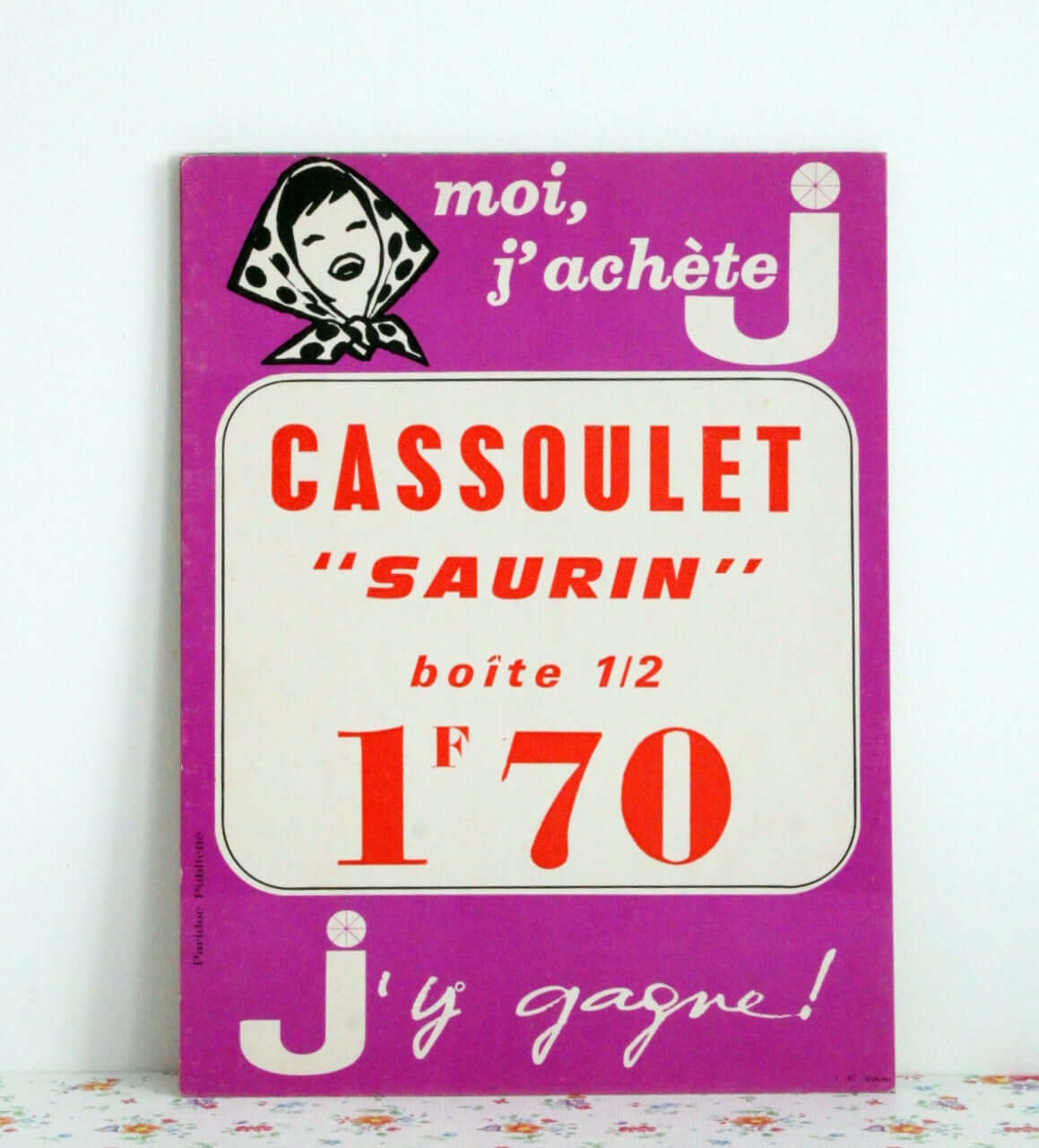 Vintage Carton publicitaire Magasins J