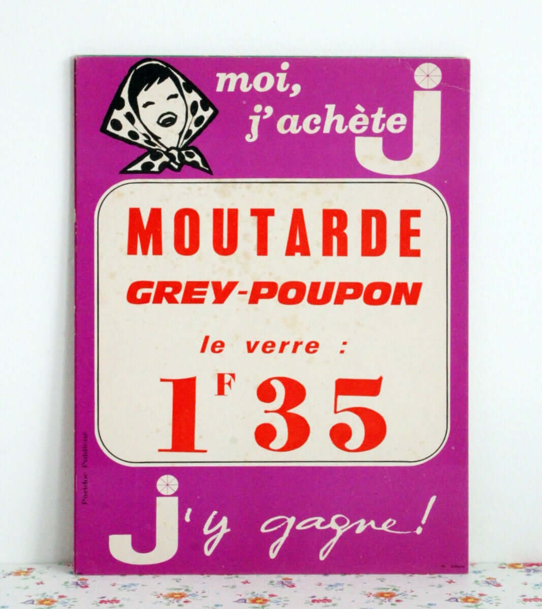 Vintage Carton publicitaire Magasins J