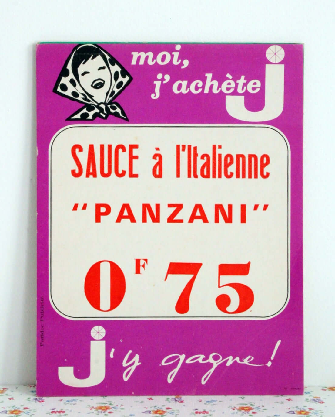 Vintage Carton publicitaire Magasins J