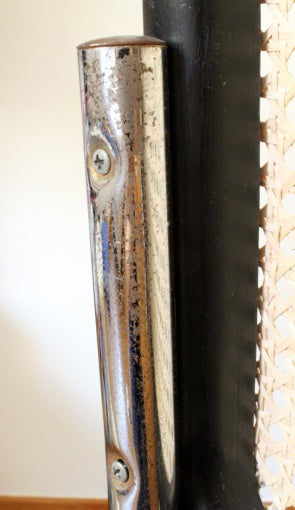 Chaise B32 bois laqué noir et cannage d'après Marcel Breuer