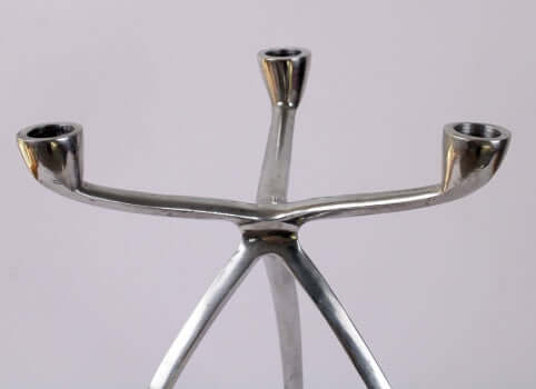 Chandelier tripode aluminium space age