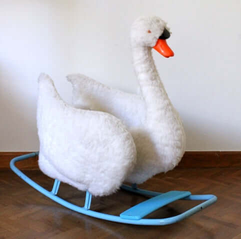 Cygne à bascule vintage