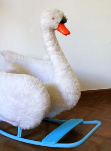 Cygne à bascule vintage