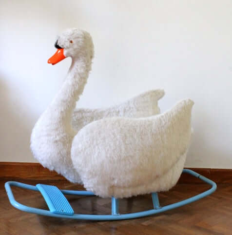 Cygne à bascule vintage
