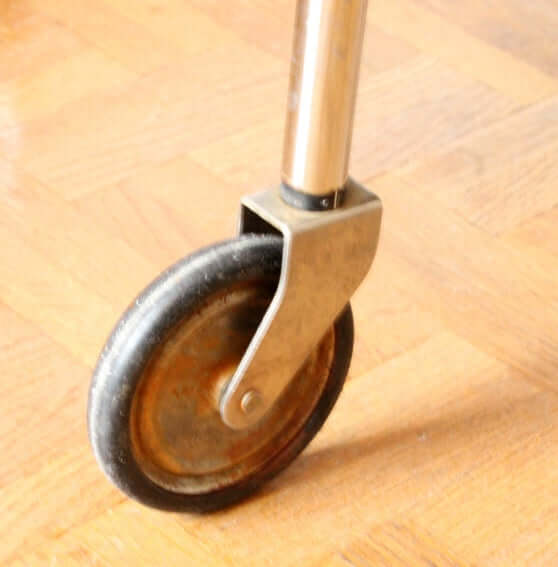 Desserte vintage pliante en Formica marron