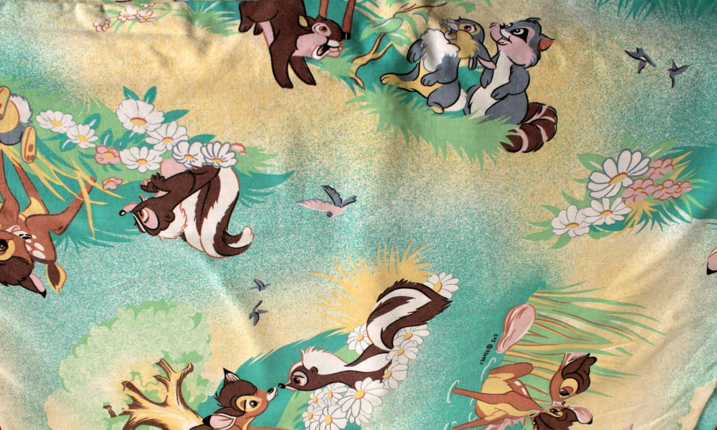 Vintage Drap plat Bambi Disney