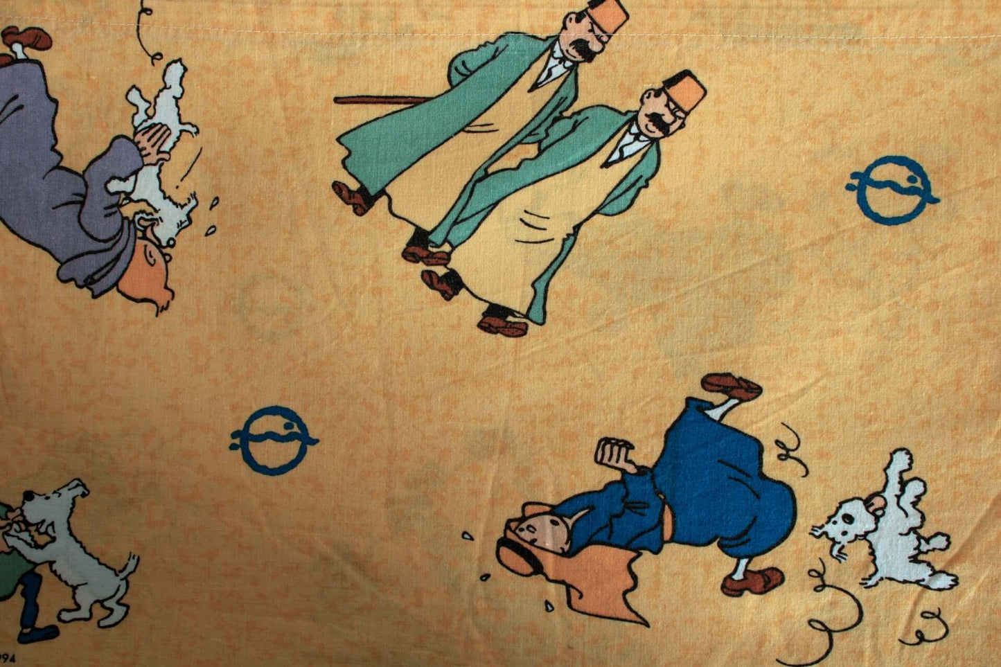 Vintage Drap plat Tintin Les cigares du Pharaon