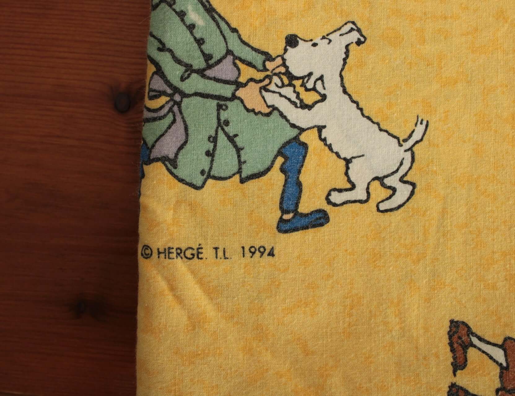 Vintage Drap plat Tintin Les cigares du Pharaon