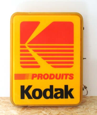 Grande enseigne lumineuse Kodak vintage