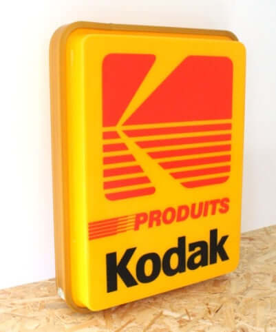Grande enseigne lumineuse Kodak vintage