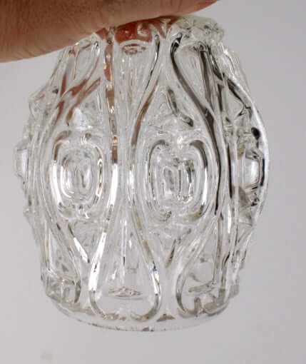 Globes anciens pour luminaires en verre travaillé