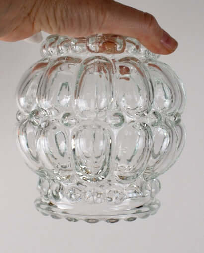 Grands globes anciens en verre bullé