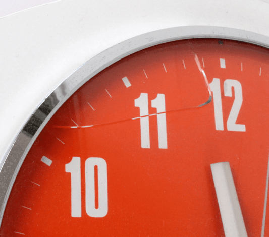 Horloge-Calendrier Vintage – Orange et Blanc (Années 70)