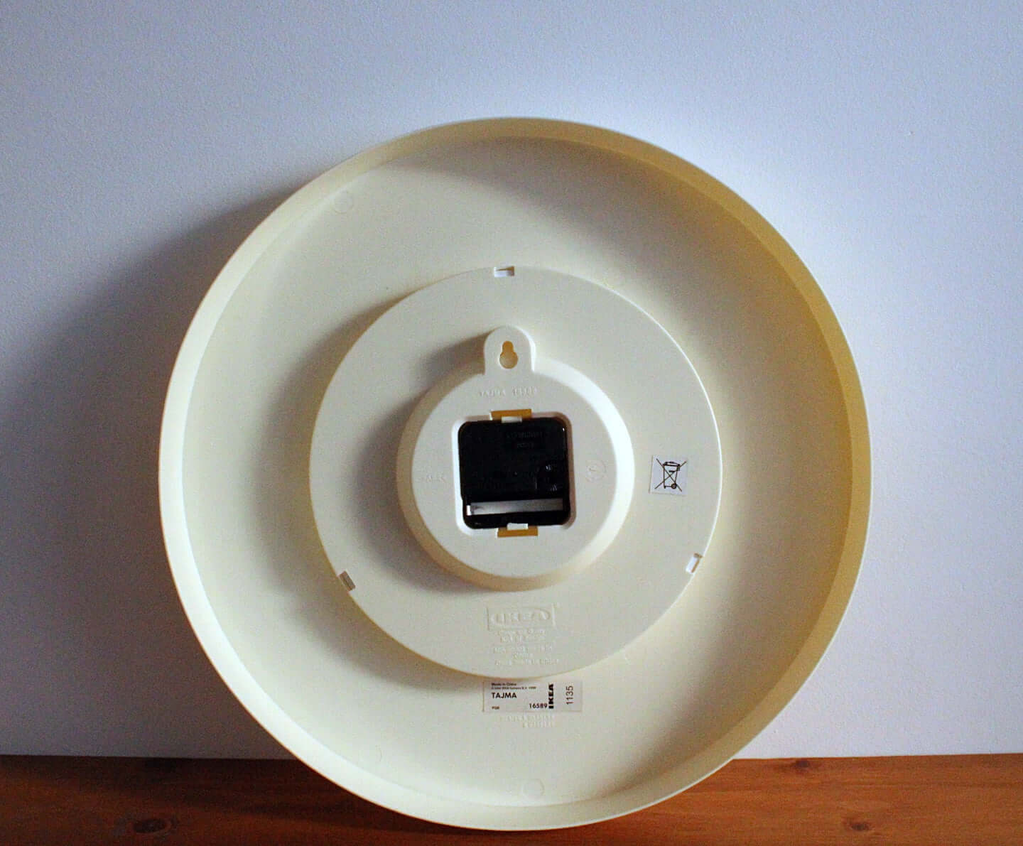 Vintage Horloge murale blanche IKEA Tajma