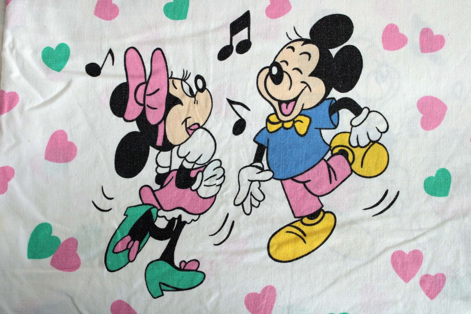 Vintage Housse de couette Mickey et Minnie