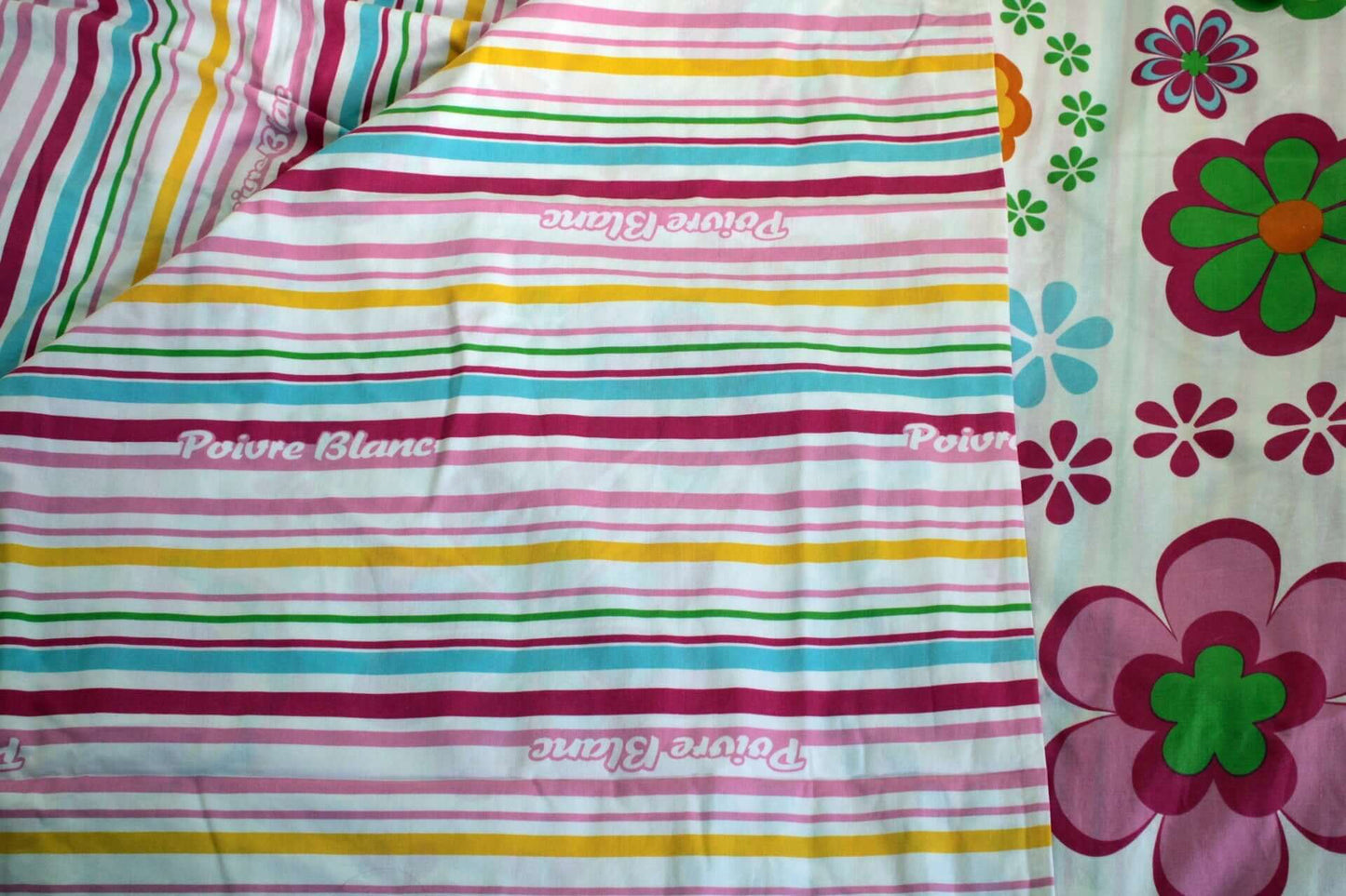 Vintage Housse de couette Poivre Blanc