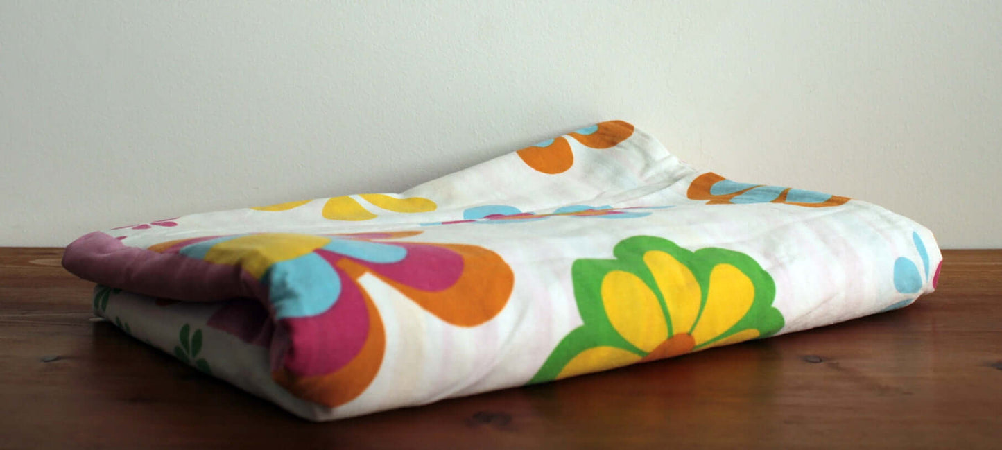 Vintage Housse de couette Poivre Blanc