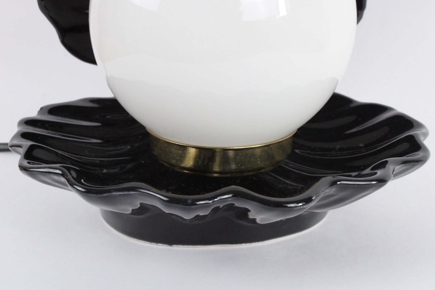 Vintage Lampe coquillage noire