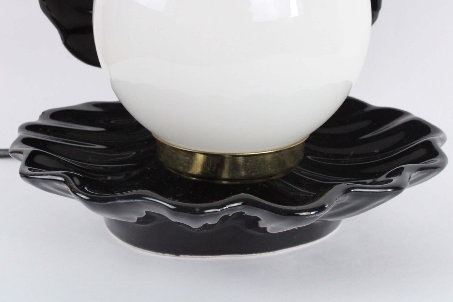 Vintage Lampe coquillage noire