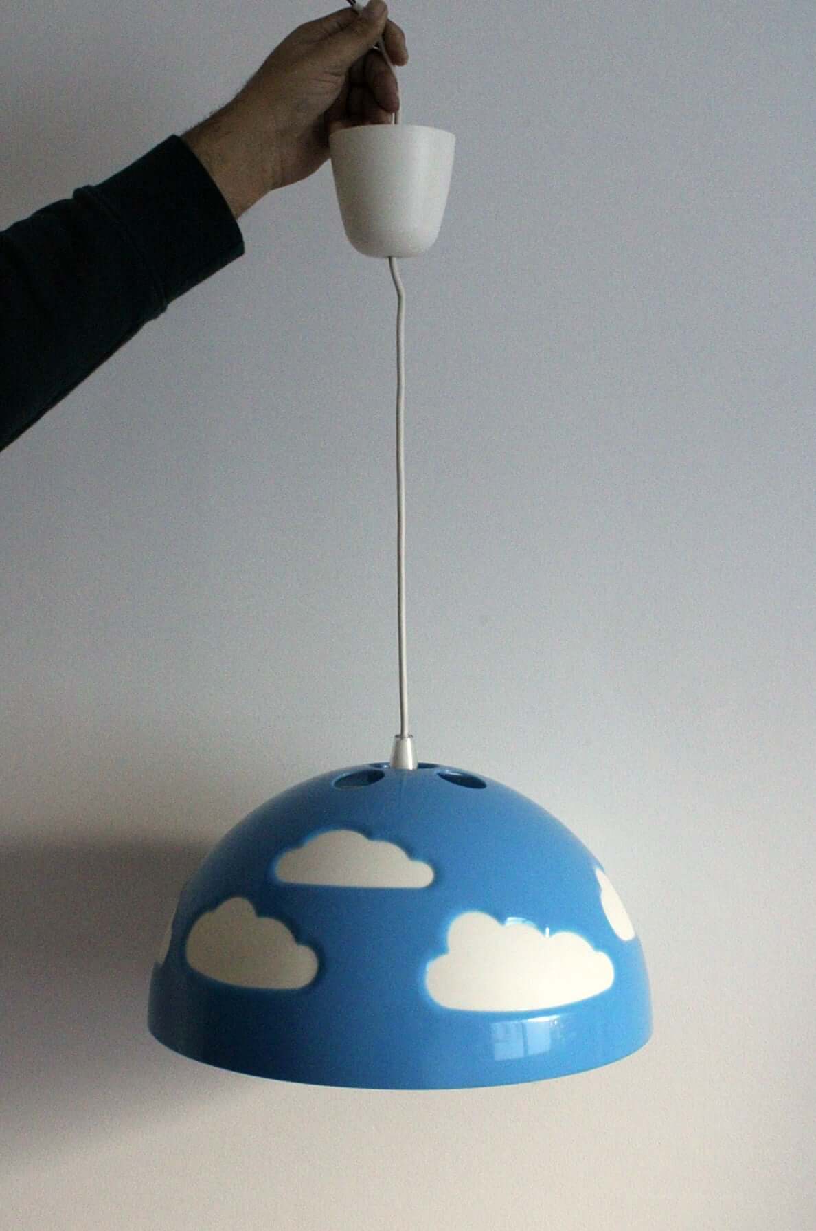 Vintage Suspension Ikea Skojig bleue