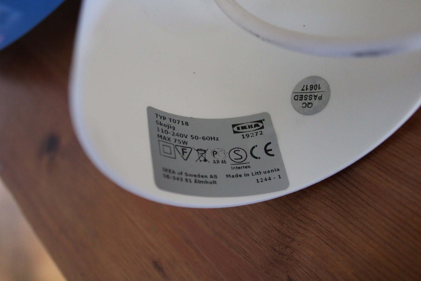 Vintage Suspension Ikea Skojig bleue