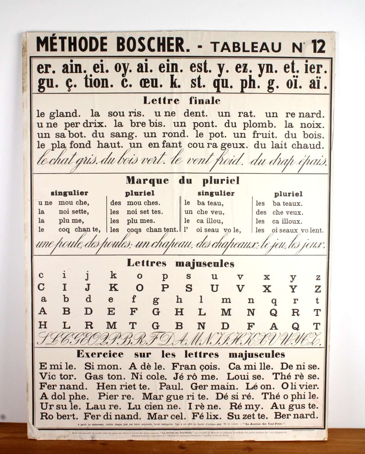 Pancartes d'apprentissage scolaire méthode Boscher