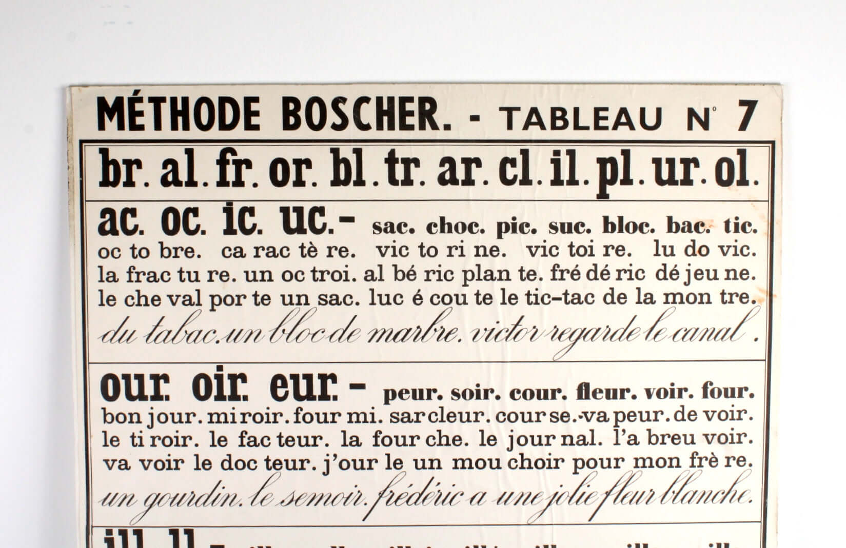 Pancartes d'apprentissage scolaire méthode Boscher